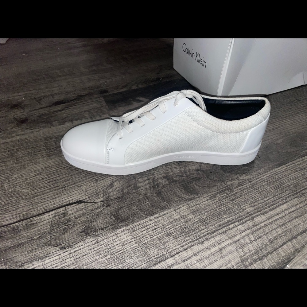 Men’s Calvin Klein all white sneakers